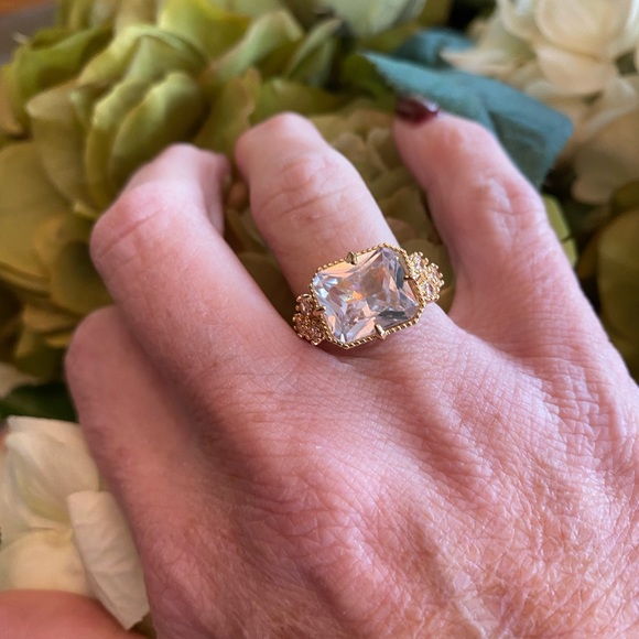 Gold plated CZ Ring - Picture 5 of 5